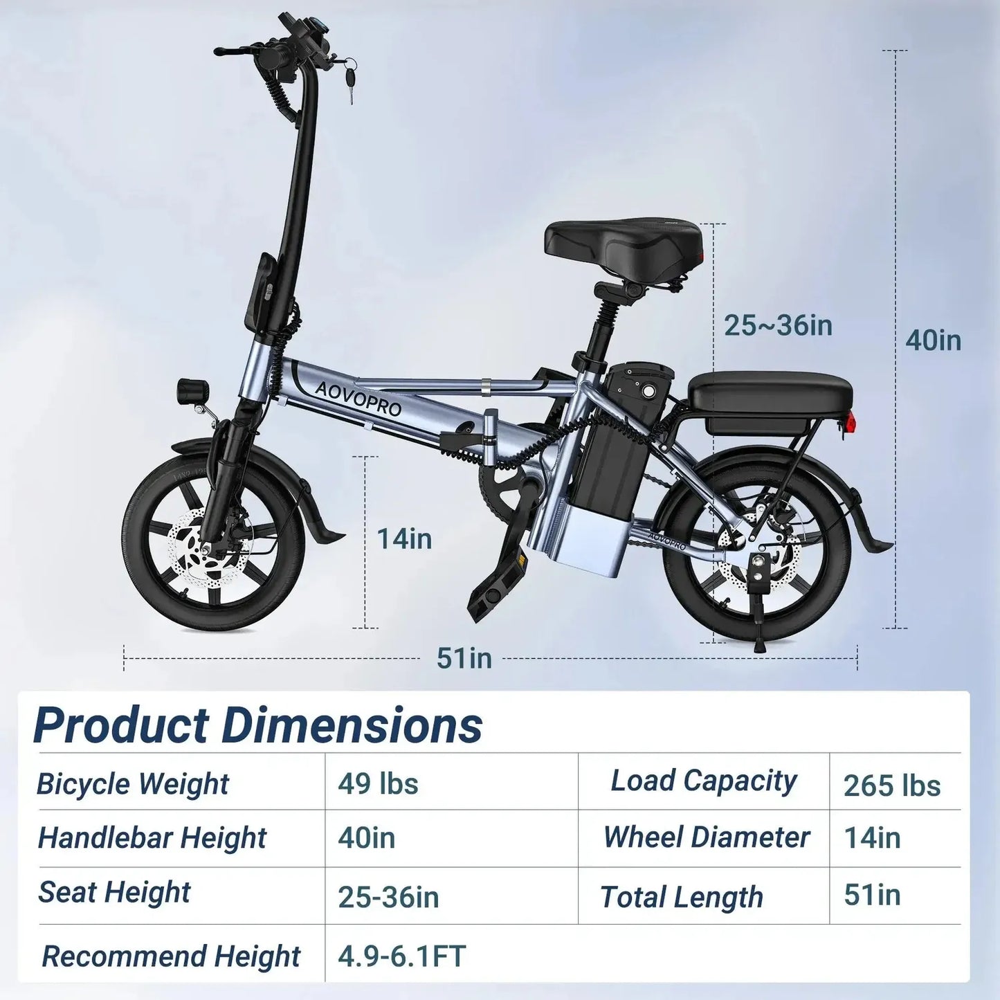 AOVOPRO EB60 Electric Bike