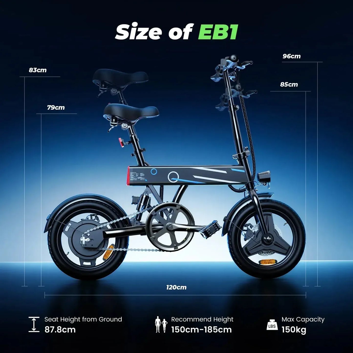 ISCOOTER EB1 Foldable Electric Bike