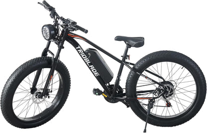 26" Fat Tire Electric Bike for Adults, 36V 10.4Ah Battery, 250W Motor, 21-Speed E-Bike with LCD Display & Dual Disc Brakes
