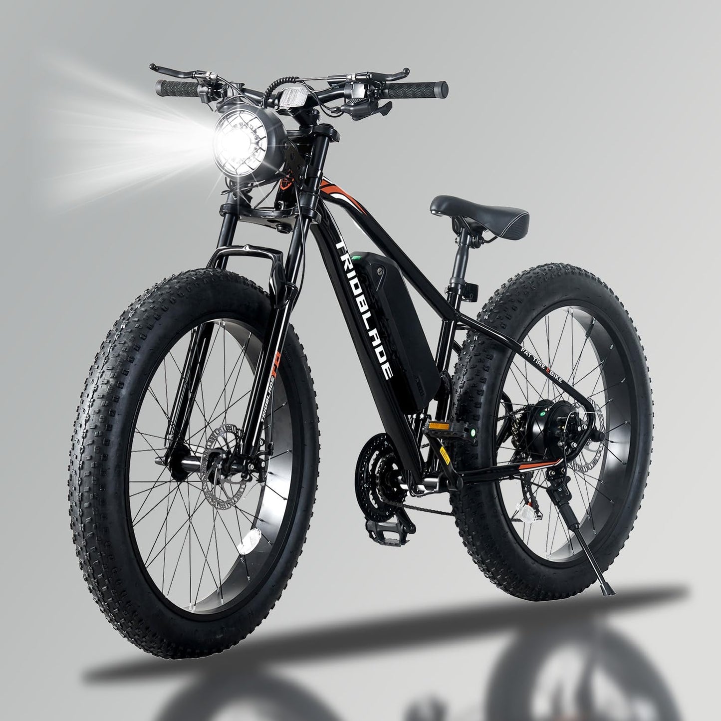 26" Fat Tire Electric Bike for Adults, 36V 10.4Ah Battery, 250W Motor, 21-Speed E-Bike with LCD Display & Dual Disc Brakes