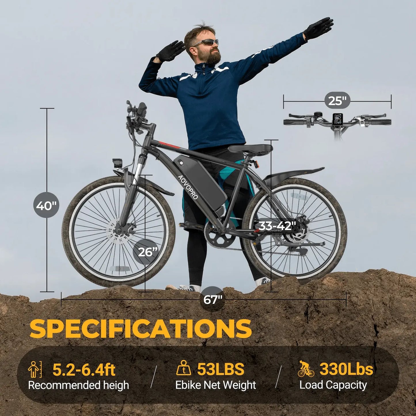AOVOPRO BK520 Electric Bike