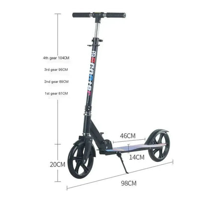 Adult Folding Scooter with Hand Brake – Lightweight Commuter Scooter