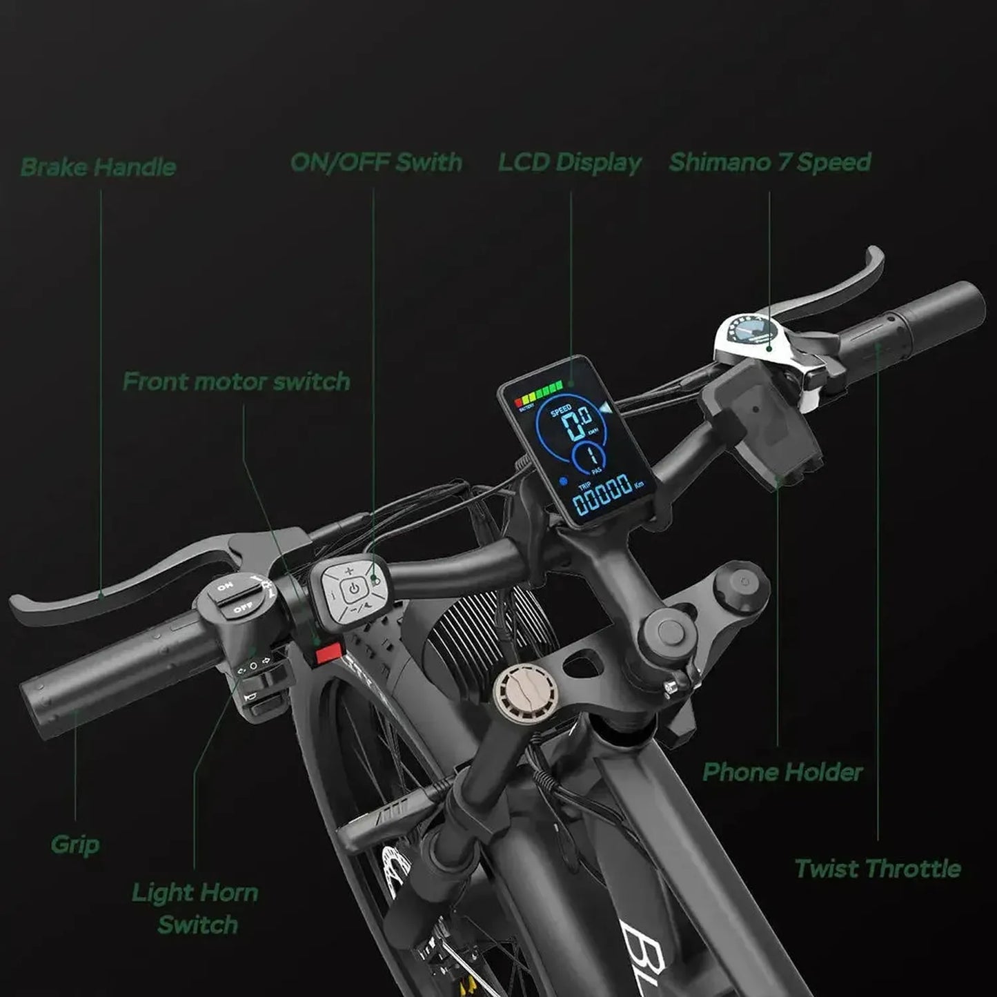 BLUVALL V1 Fat Tyre Electric Bike