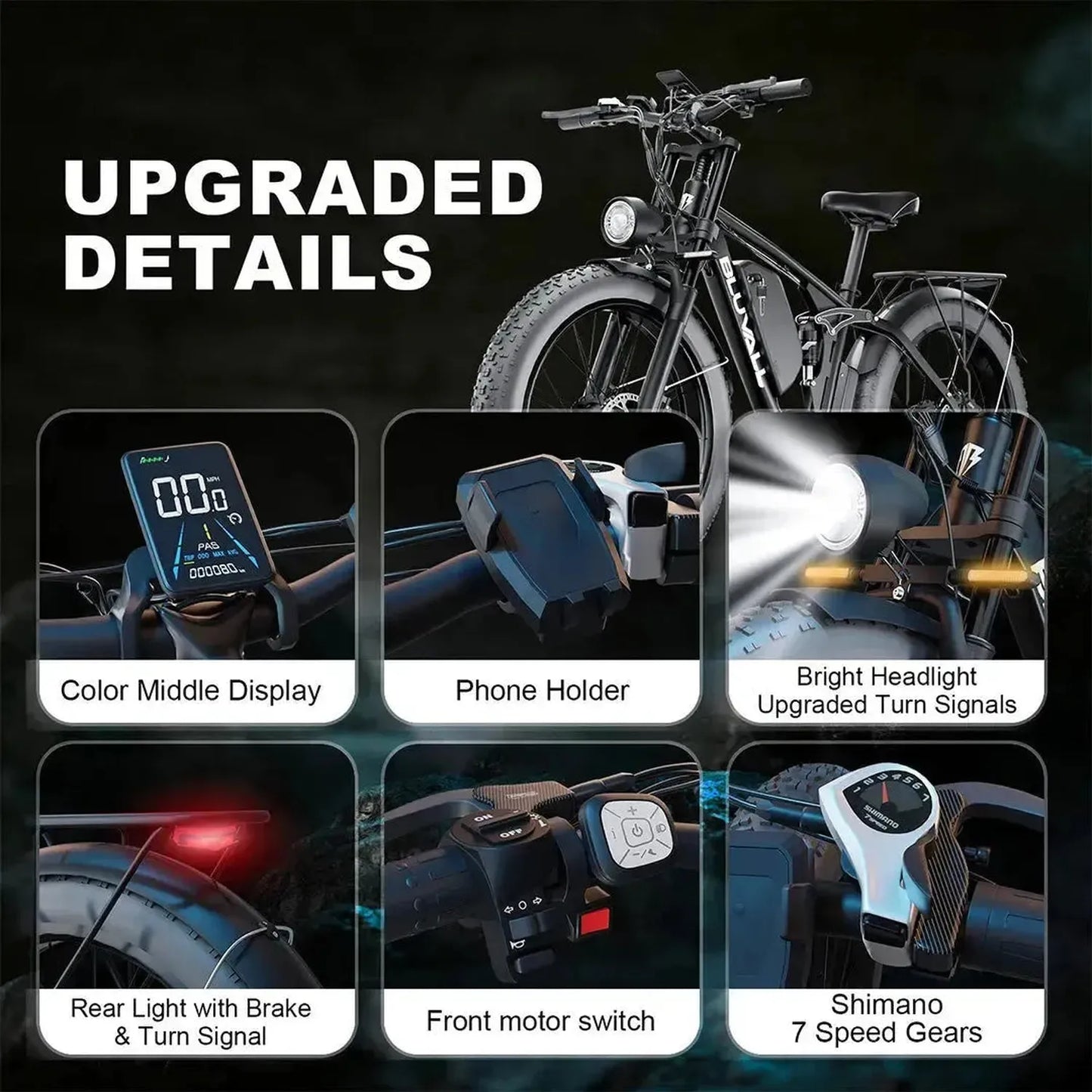 BLUVALL V1 Fat Tyre Electric Bike
