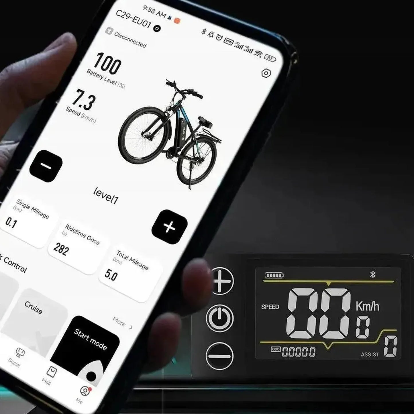 DUOTTS C29 Electric Bike with Single Battery