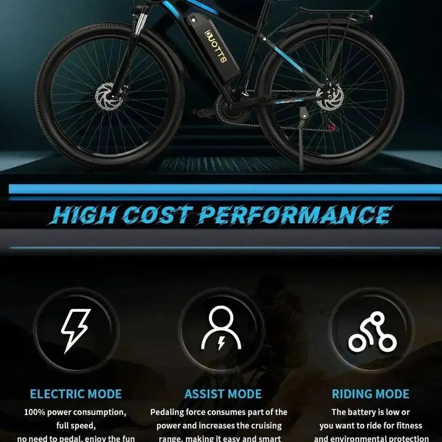 DUOTTS C29 Electric Bike with Dual Battery