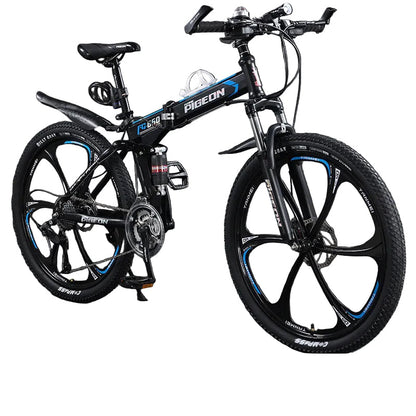 Folding Mountain Bike – 21/24/27/30 Speed Carbon Steel MTB