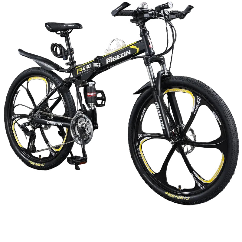 Folding Mountain Bike – 21/24/27/30 Speed Carbon Steel MTB
