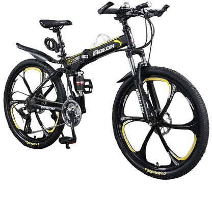 Folding Mountain Bike – 21/24/27/30 Speed Carbon Steel MTB