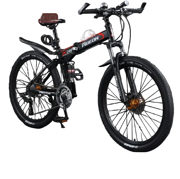 Folding Mountain Bike – 21/24/27/30 Speed Carbon Steel MTB