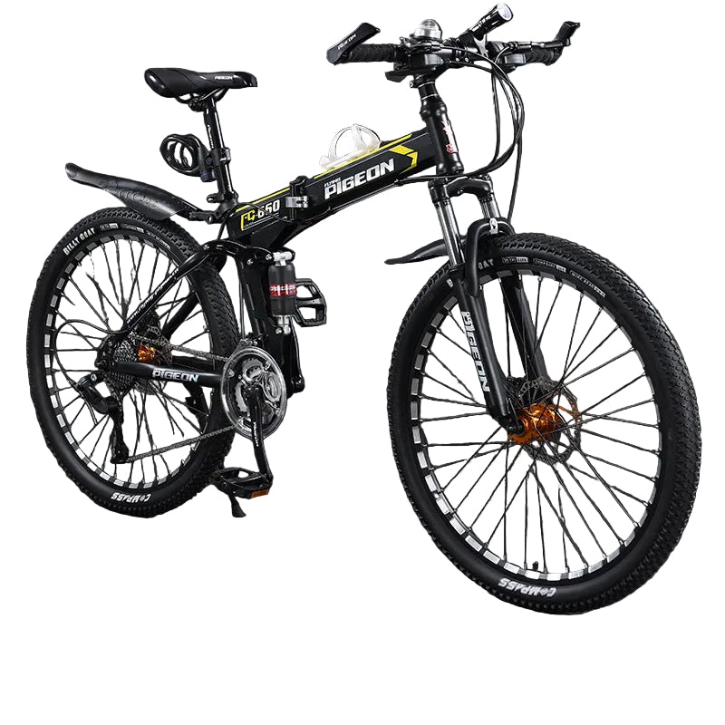 Folding Mountain Bike – 21/24/27/30 Speed Carbon Steel MTB