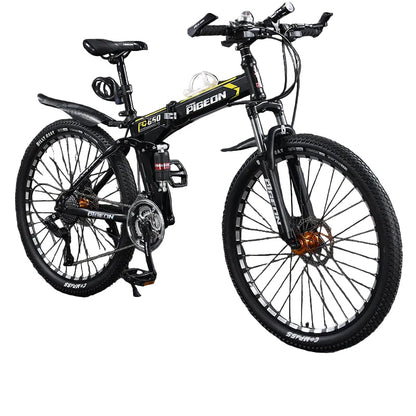 Folding Mountain Bike – 21/24/27/30 Speed Carbon Steel MTB