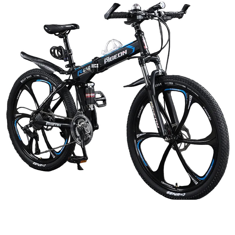 Folding Mountain Bike – 21/24/27/30 Speed Carbon Steel MTB