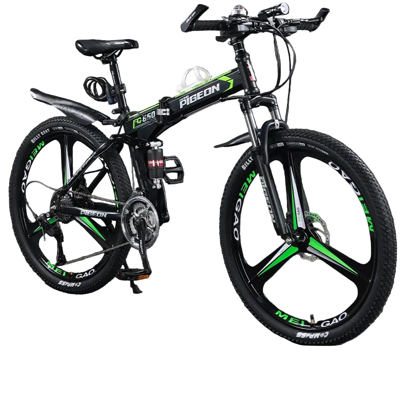 Folding Mountain Bike – 21/24/27/30 Speed Carbon Steel MTB