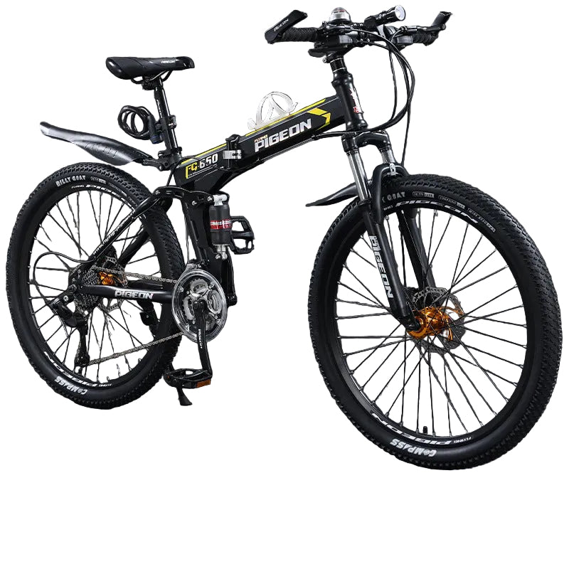 Folding Mountain Bike – 21/24/27/30 Speed Carbon Steel MTB