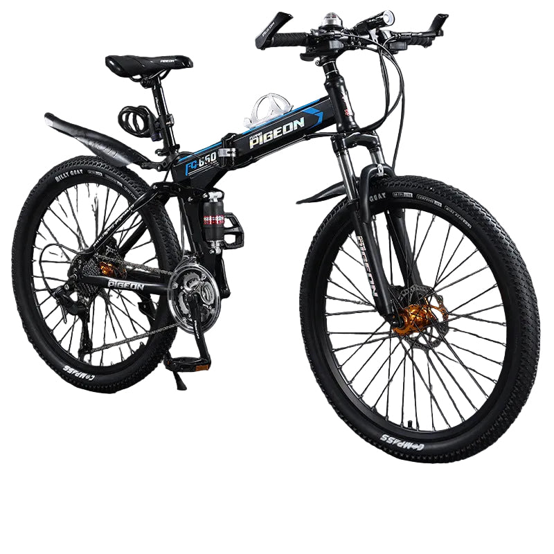 Folding Mountain Bike – 21/24/27/30 Speed Carbon Steel MTB