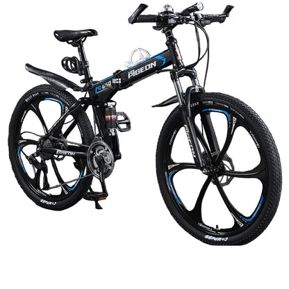 Folding Mountain Bike – 21/24/27/30 Speed Carbon Steel MTB