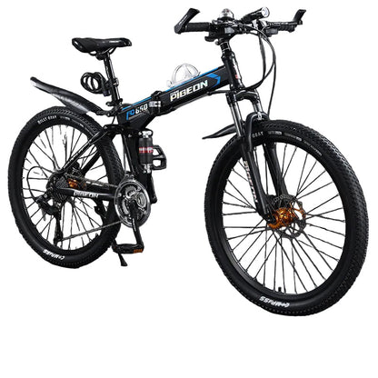Folding Mountain Bike – 21/24/27/30 Speed Carbon Steel MTB
