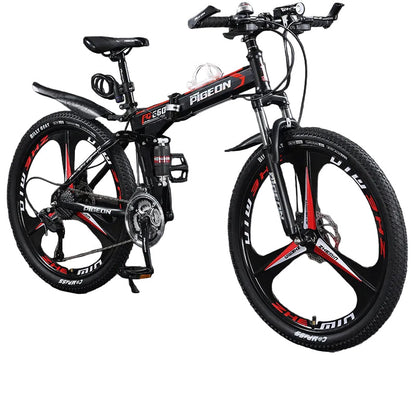 Folding Mountain Bike – 21/24/27/30 Speed Carbon Steel MTB