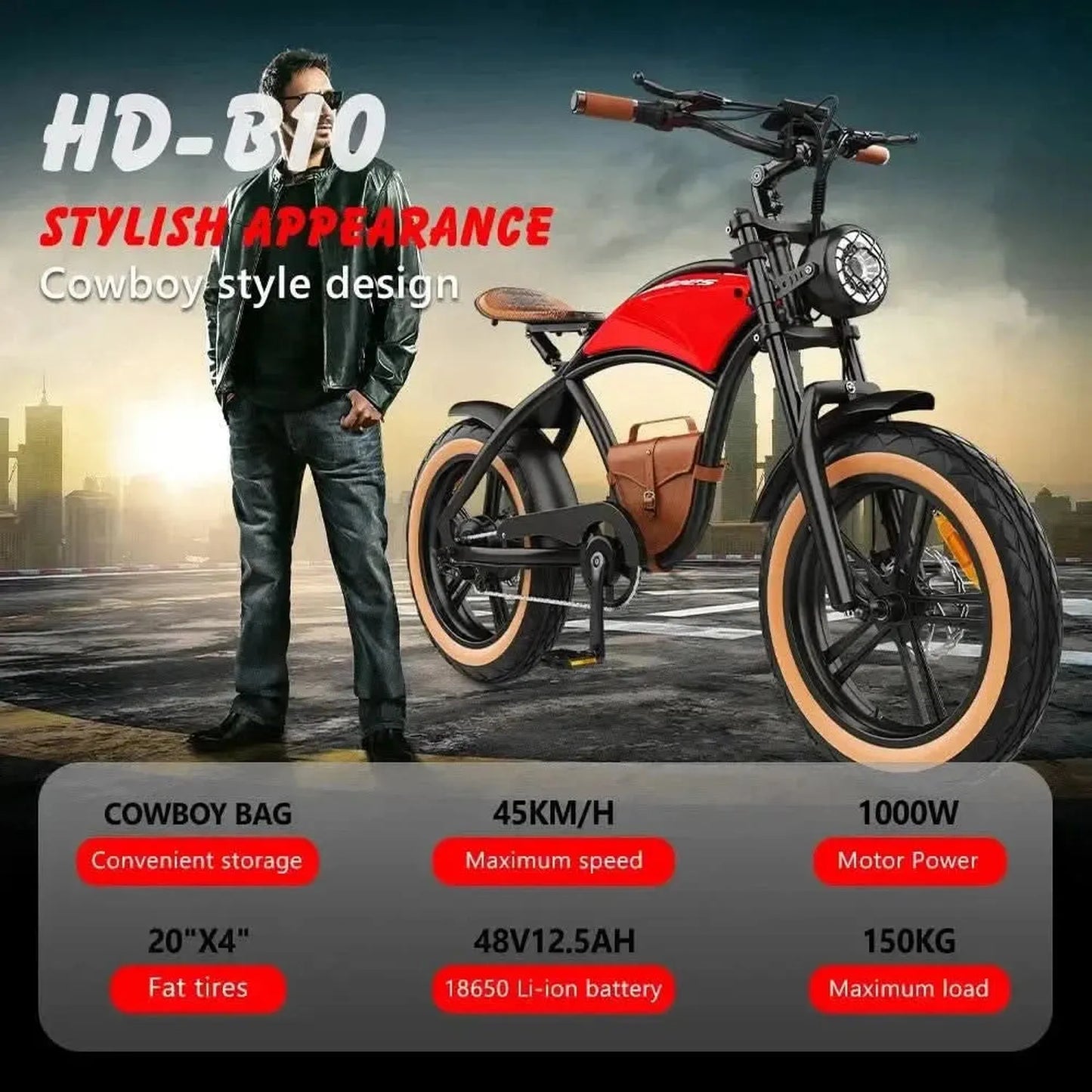 HIDOES B10 Fat Tire Electric Bike