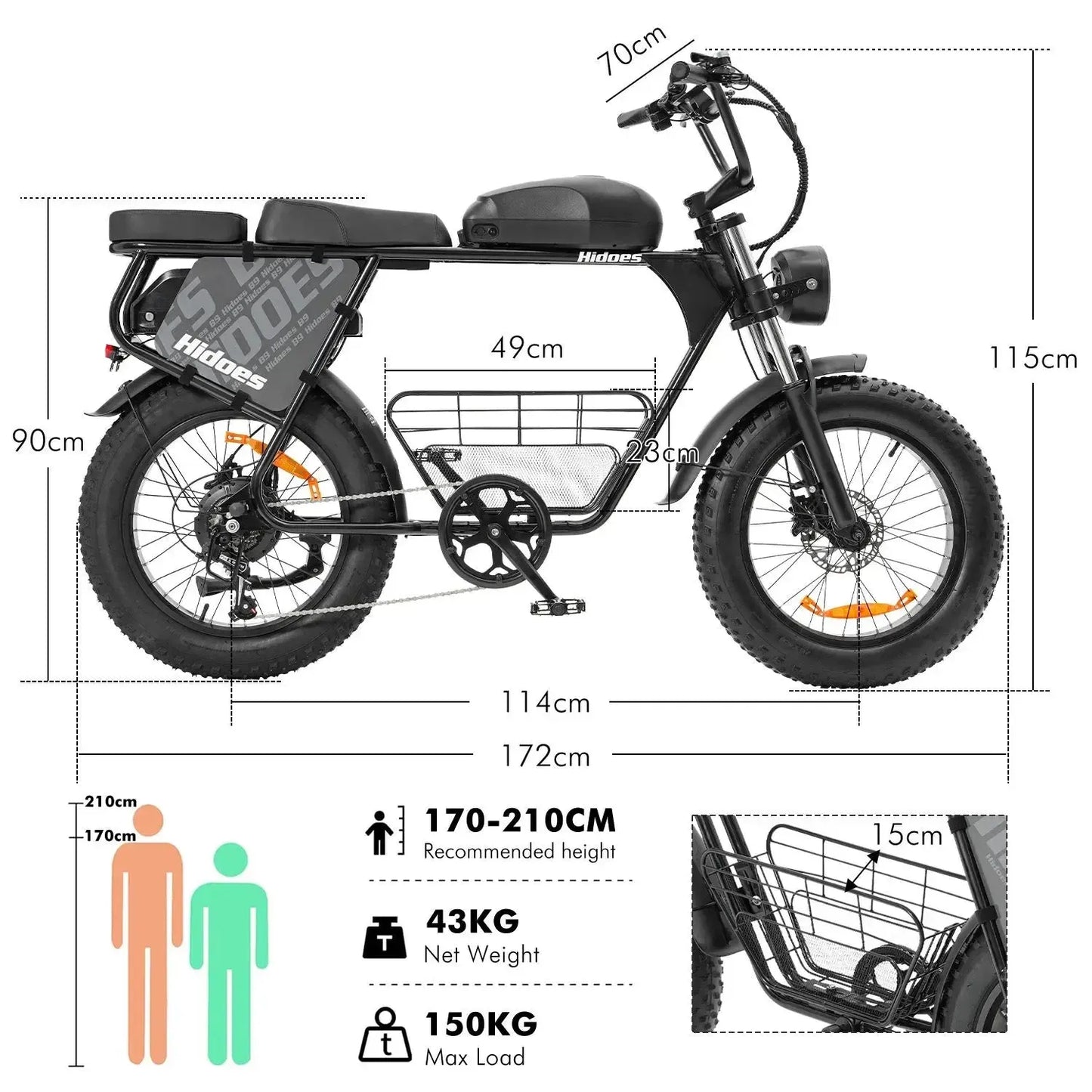 HIDOES B9 Fat Tire Electric Bike