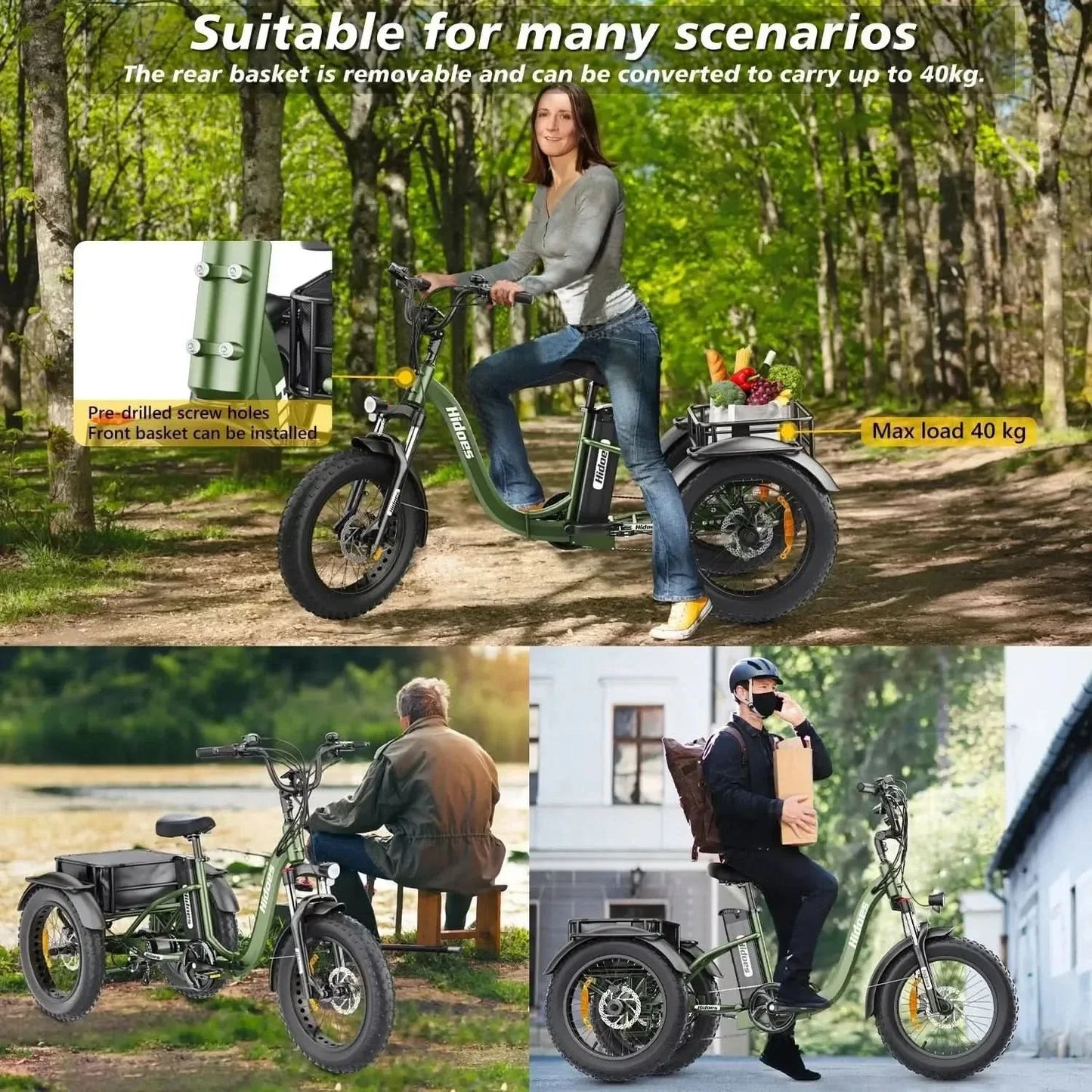 HIDOES ET1 Electric Bike Tricycle