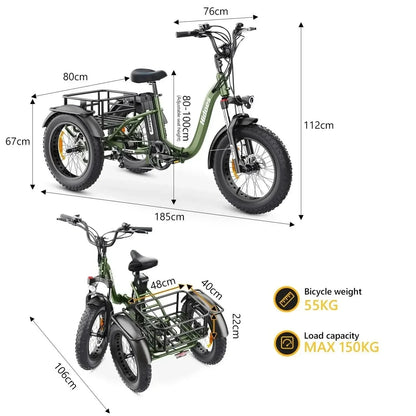 HIDOES ET1 Electric Bike Tricycle