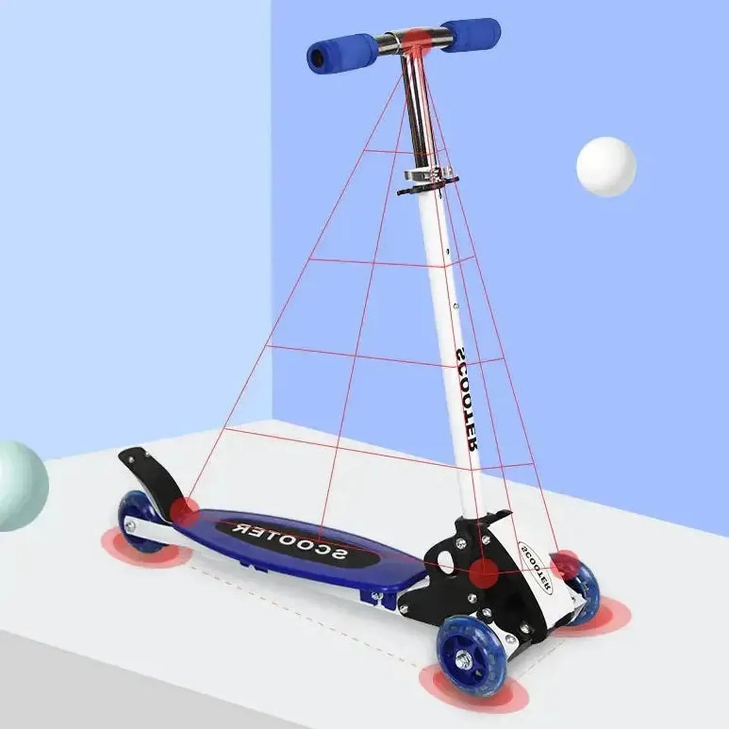 Kids 3 Wheel Scooter – Stable Balance Scooter for Ages 3–6