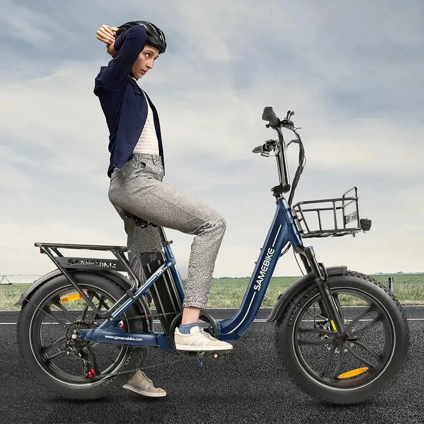 SAMEBIKE C05 Pro Step-through Foldable Fat Tire Ebike