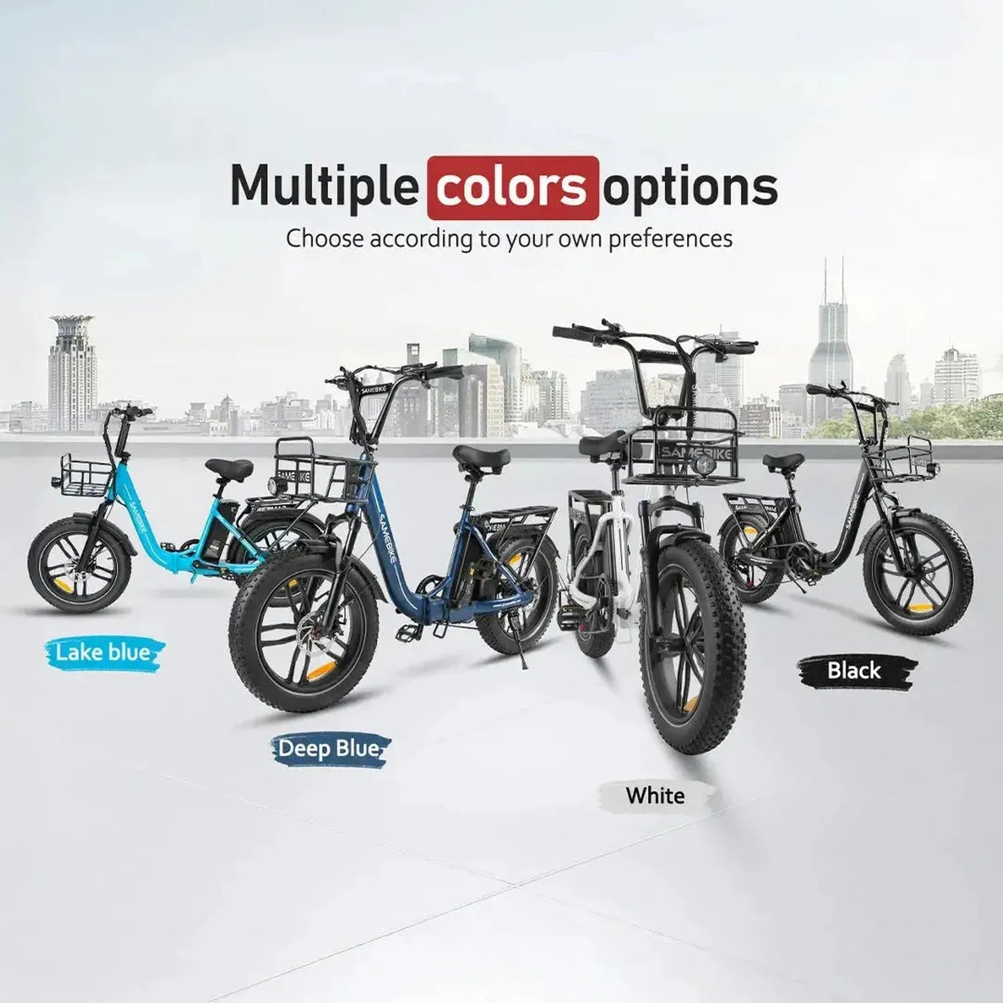 SAMEBIKE C05 Pro Step-through Foldable Fat Tire Ebike