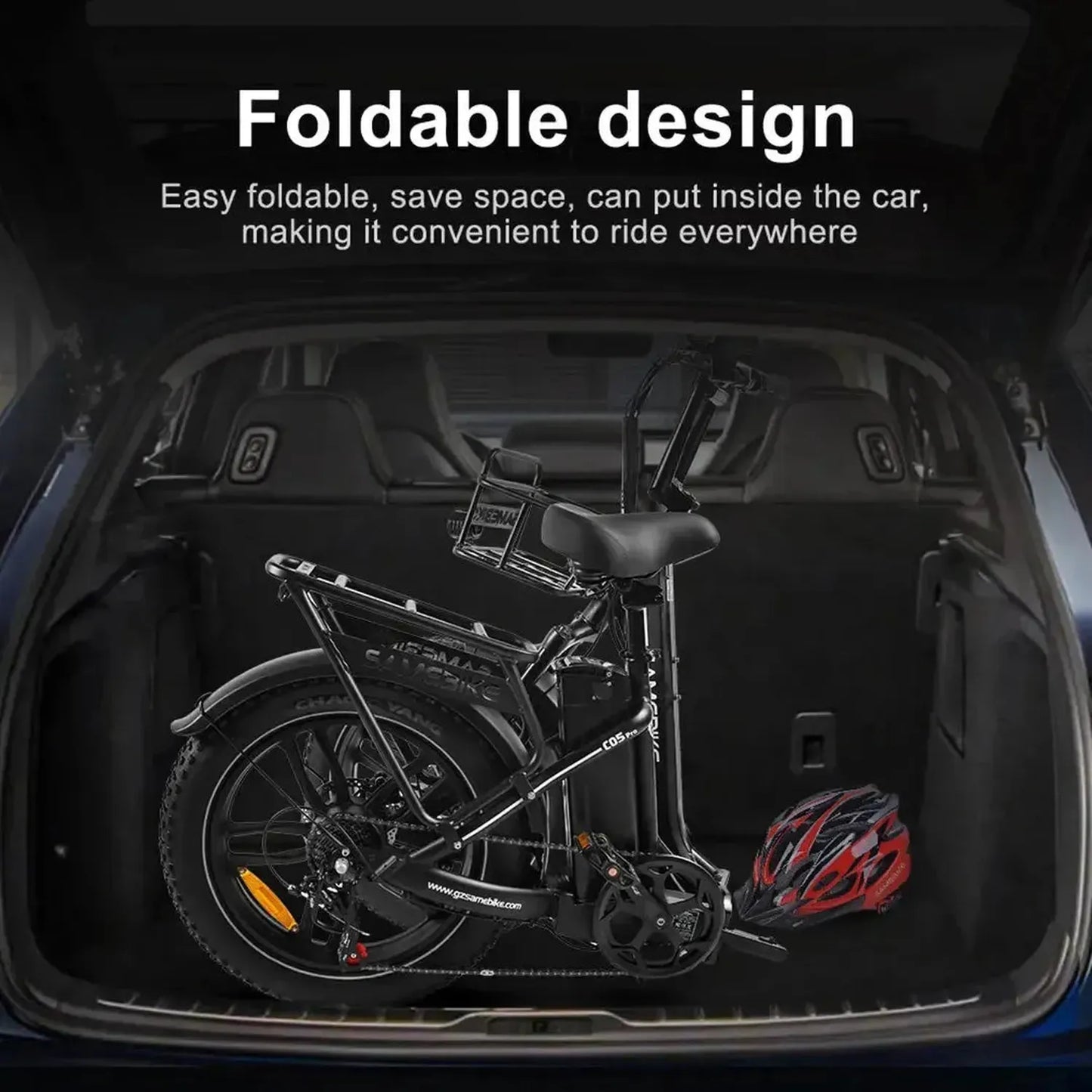 SAMEBIKE C05 Pro Step-through Foldable Fat Tire Ebike