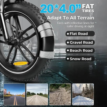 SAMEBIKE C05 Pro Step-through Foldable Fat Tire Ebike