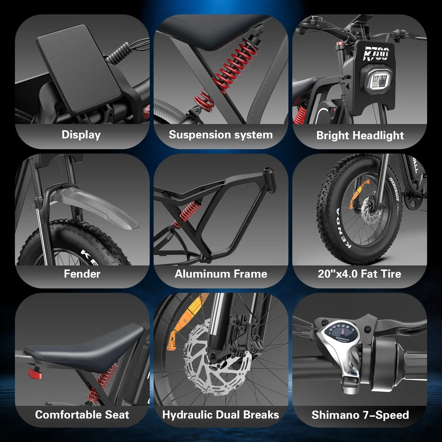 Bluvall R700 Fat Tyre Electric Bike