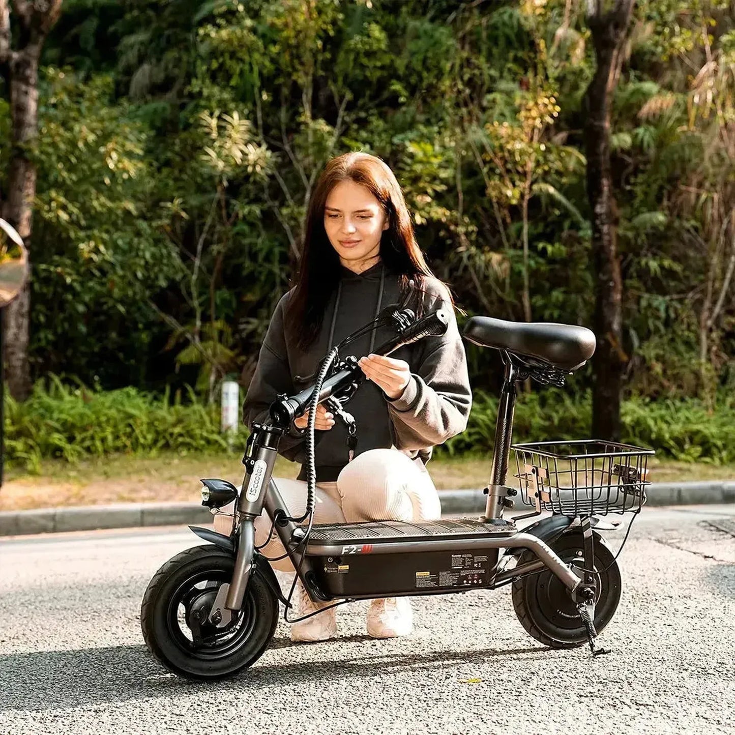 ISCOOTER F2 Electric Scooter with Seat