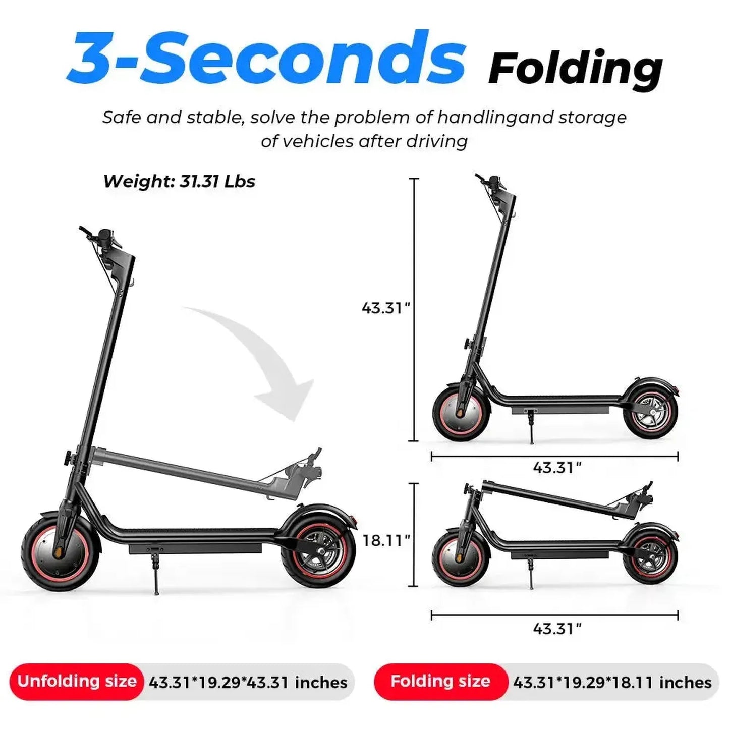 ISCOOTER W5 Folding Electric Scooter